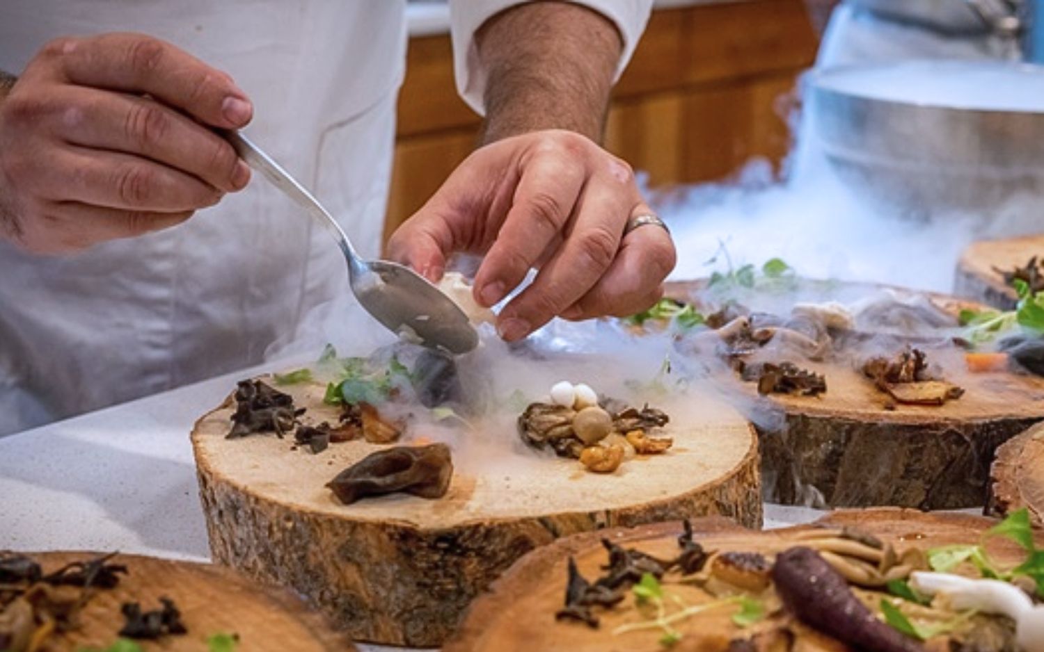 Detalhe de prato gourmet